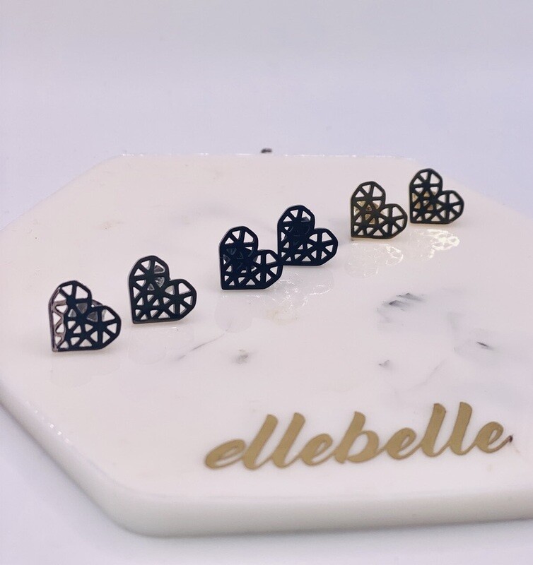 Earstuds &#39;Mosaic Heart&#39;