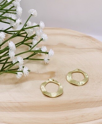 Pendant Brushed Circle Gold