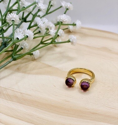 Amethyst Twin Ring