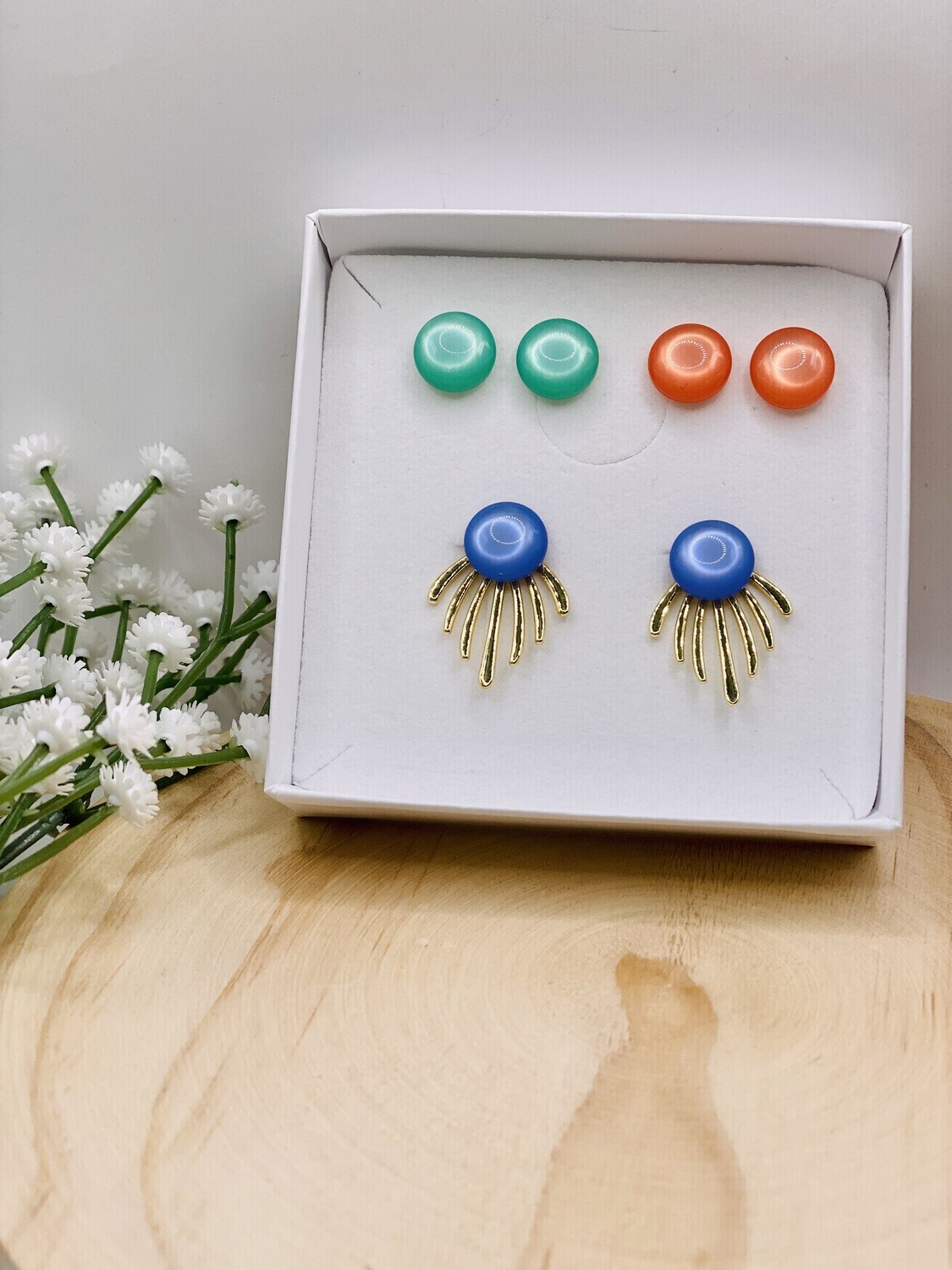 Gift Box Spring Time (Earstuds &amp; Pendant), Pendant: Leaf