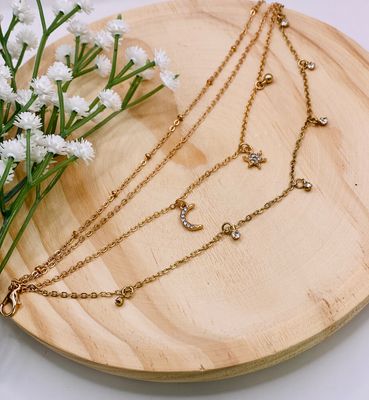 Anklet &#39;Moon and Stars&#39;