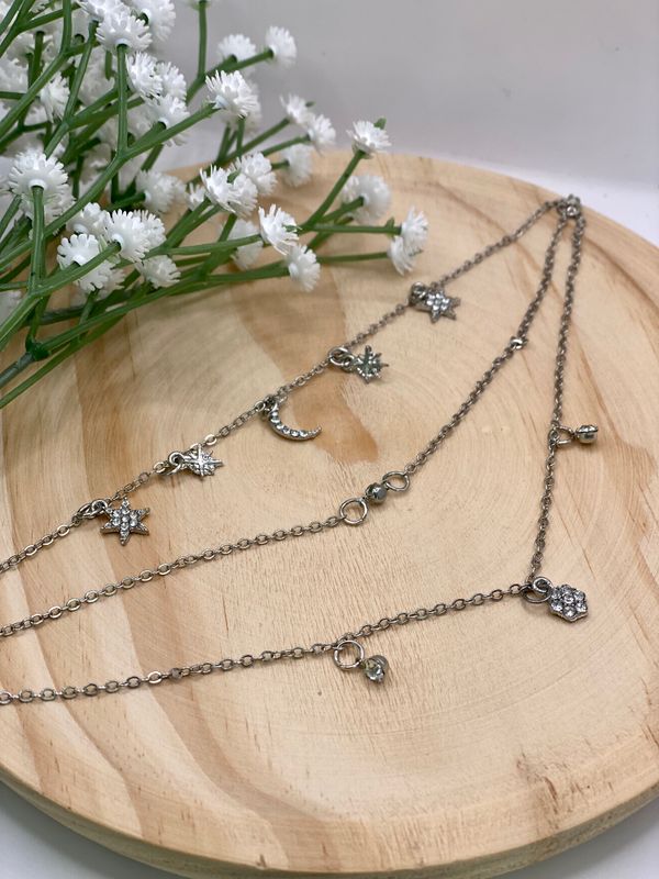Anklet &#39;Flower Power&#39; Silver