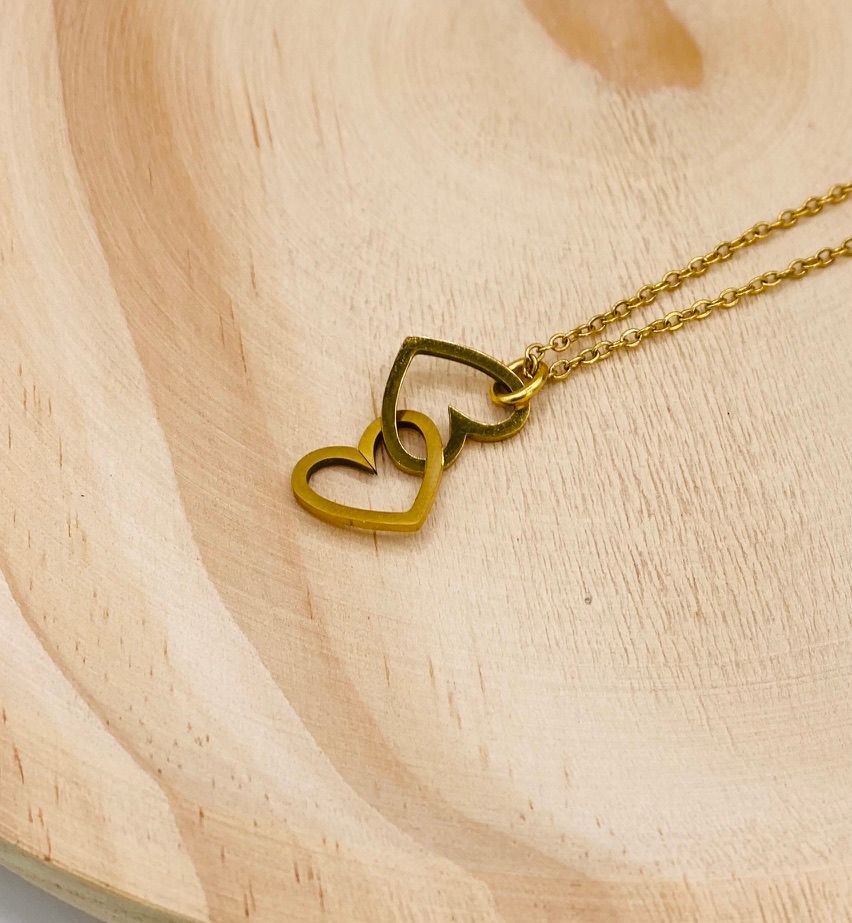 Necklace Double Heart