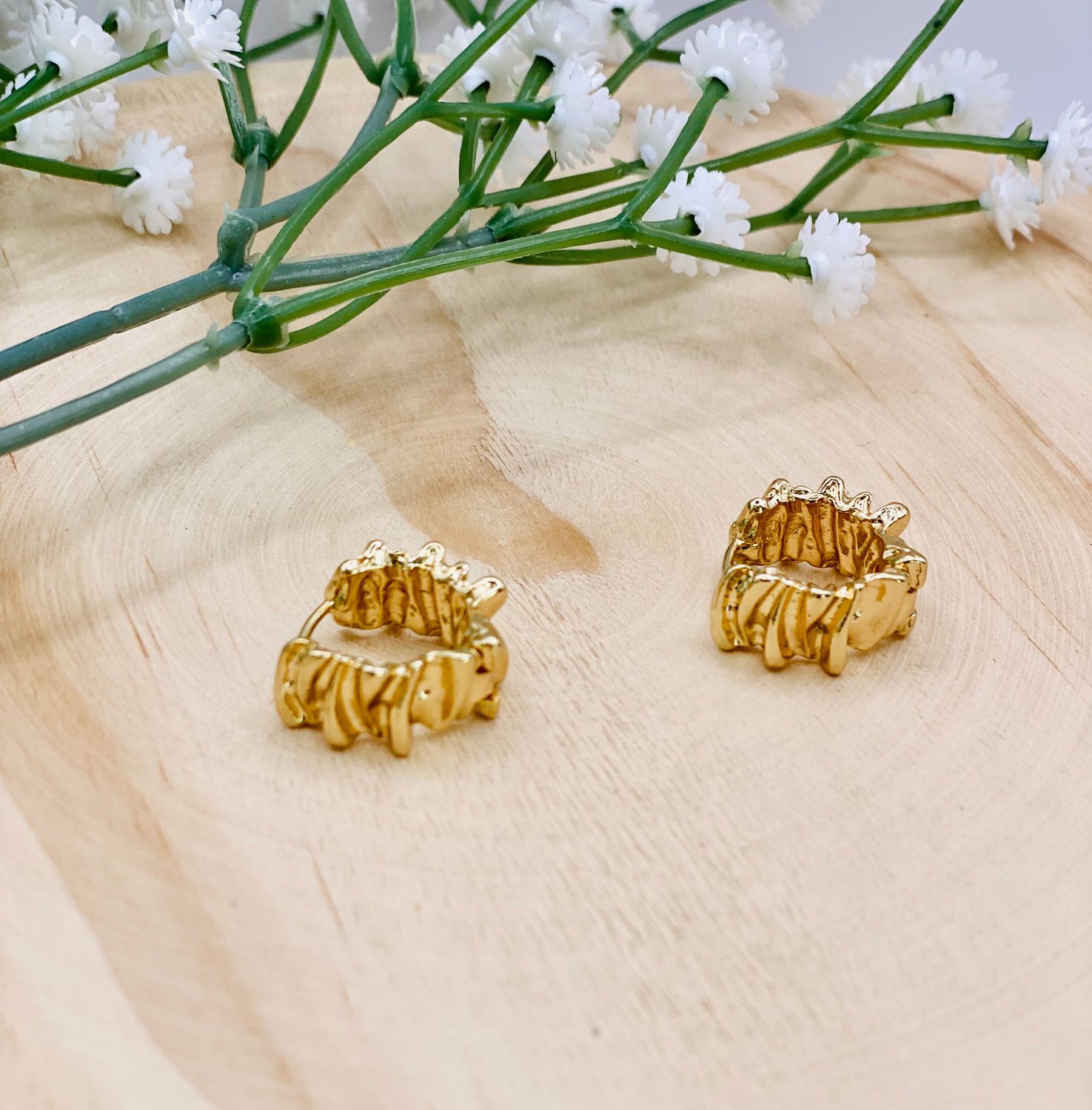 Earring Irregular, Colour: Gold
