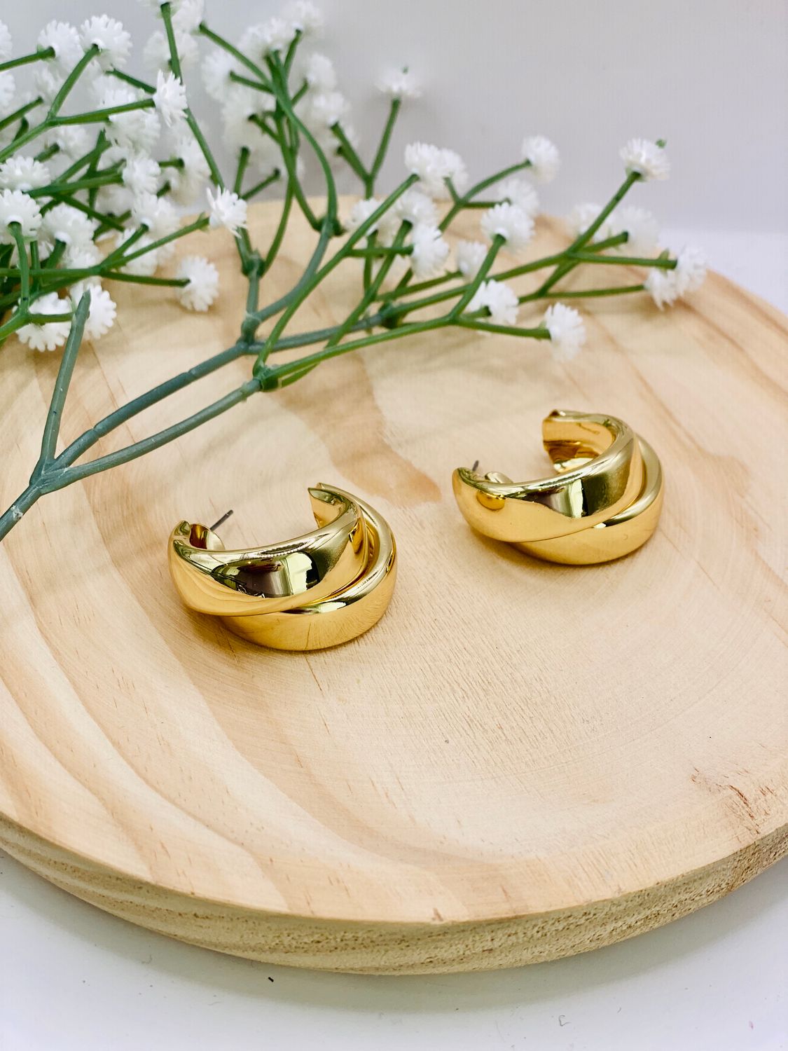 Statement Earring, Colour: Gold