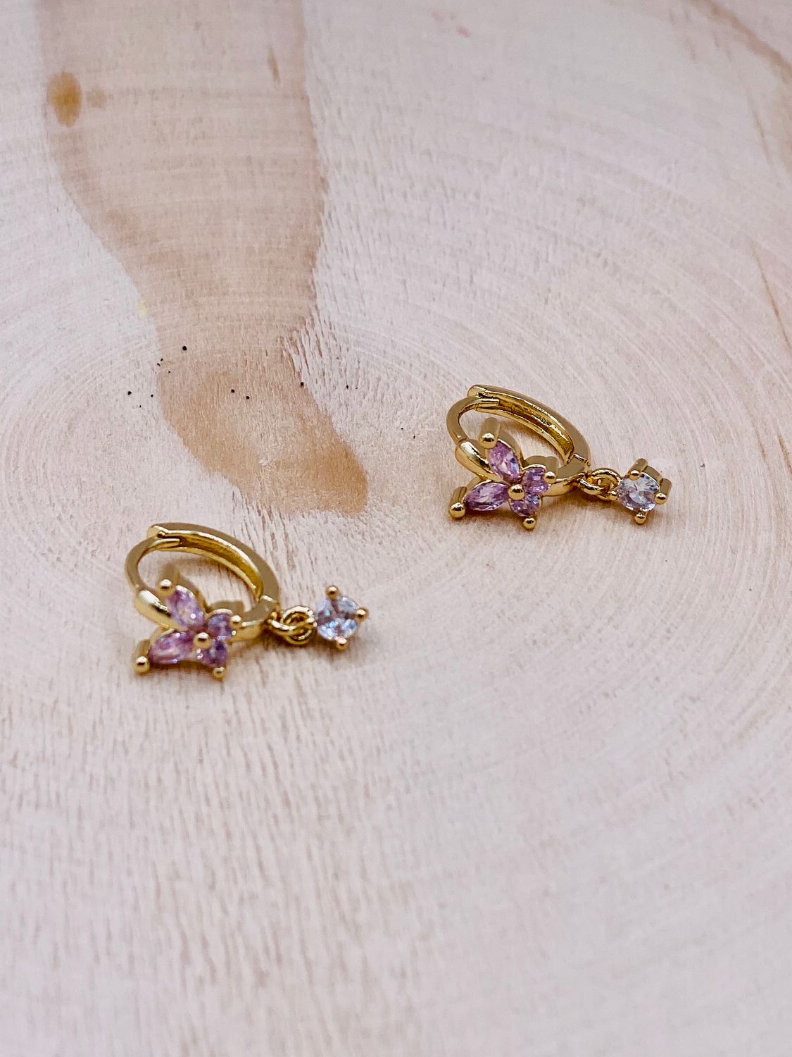 Little Flower Earrings, Colour: Pink