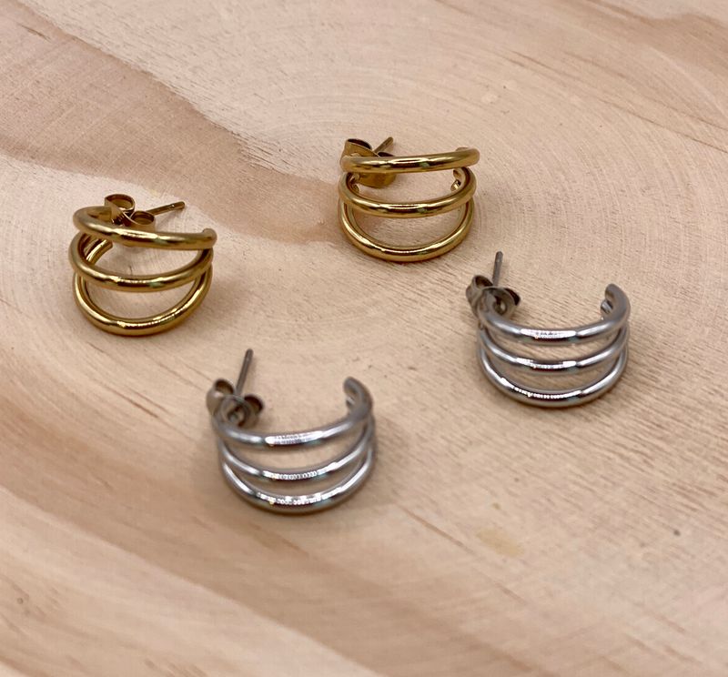 Earring Triple Hoop