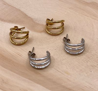Earring Triple Hoop