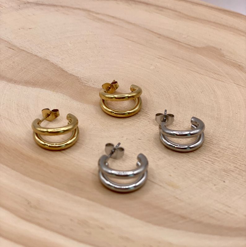 Earring Double Hoop