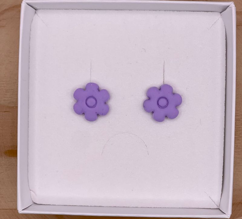 Earstuds Flower Lilac