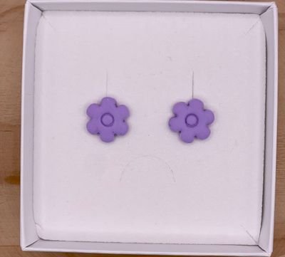 Earstuds Flower Lilac