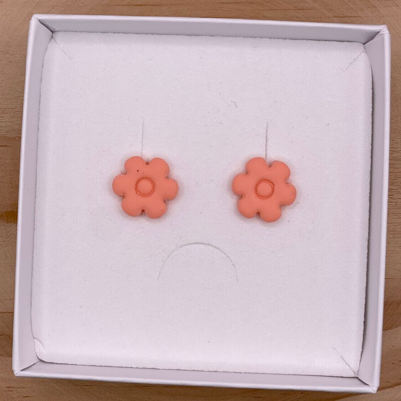 Earstuds Flower Peach