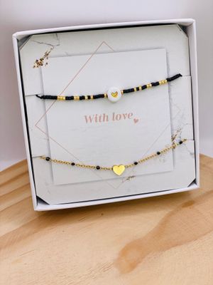 Gift Box &#39;With love&#39; Black &amp; Gold