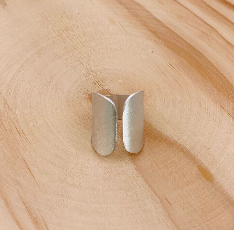 Silver Curved Ring