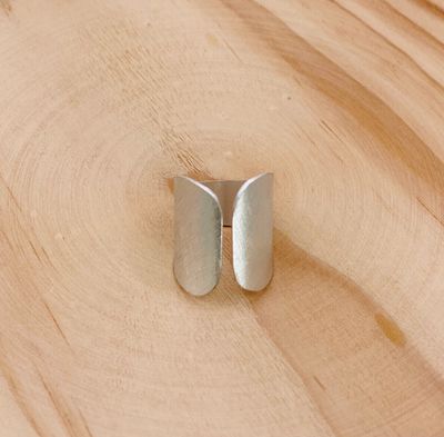 Silver Curved Ring