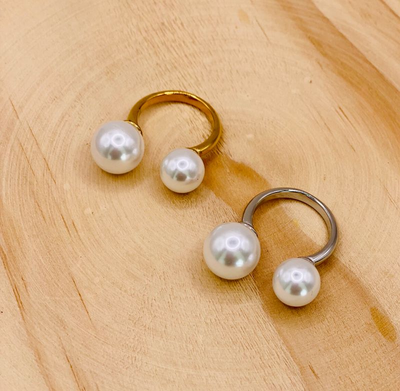 Ring Double Pearl