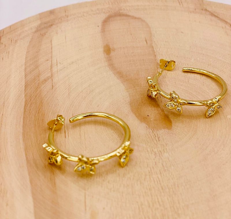 Sparkling Butterfly Hoops