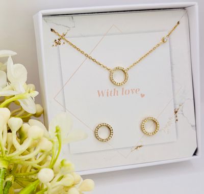 Sparkling Circle Gift Box Gold