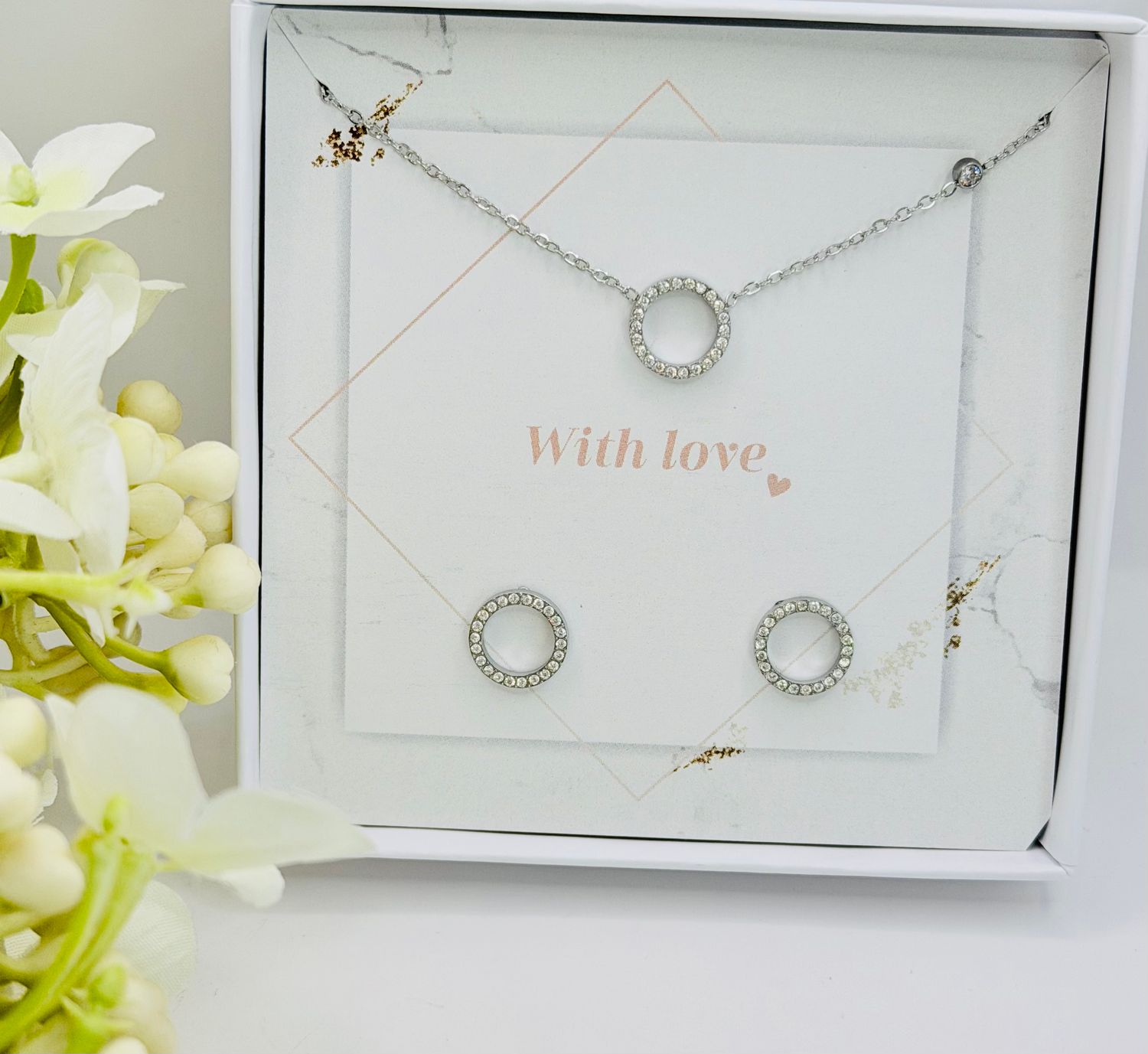 Sparkling Circle Gift Box Silver