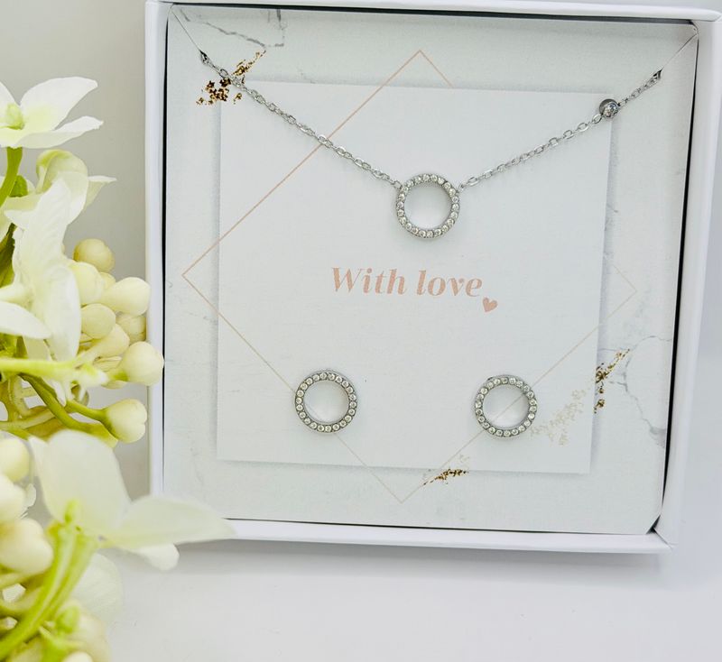 Sparkling Circle Gift Box Silver