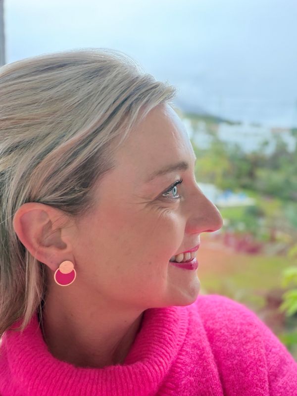 Pendant Circle Raspberry