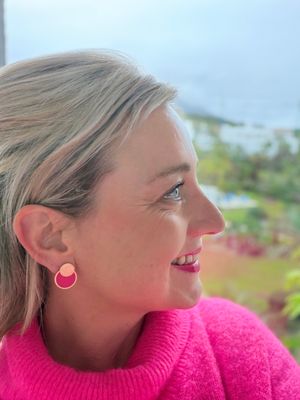 Pendant Circle Raspberry