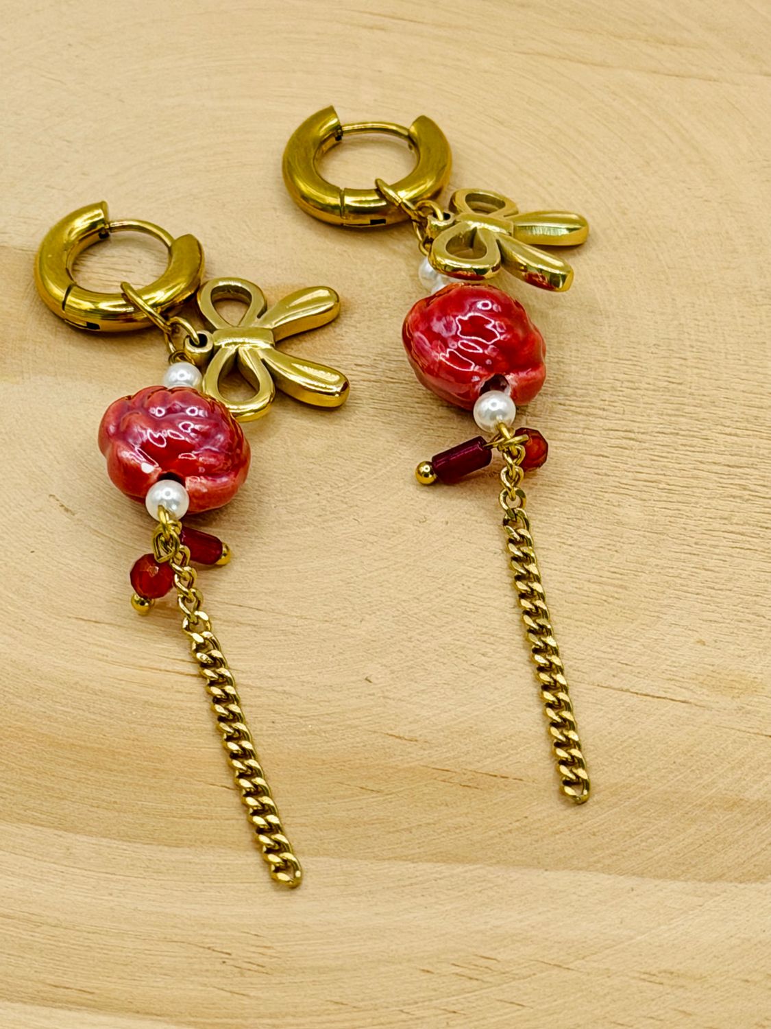 Scarlet Bow Earrings
