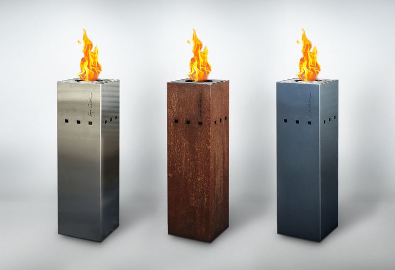 FUEGO Medio Design Gasfackel, das Highlight für Terrasse &amp; Garten