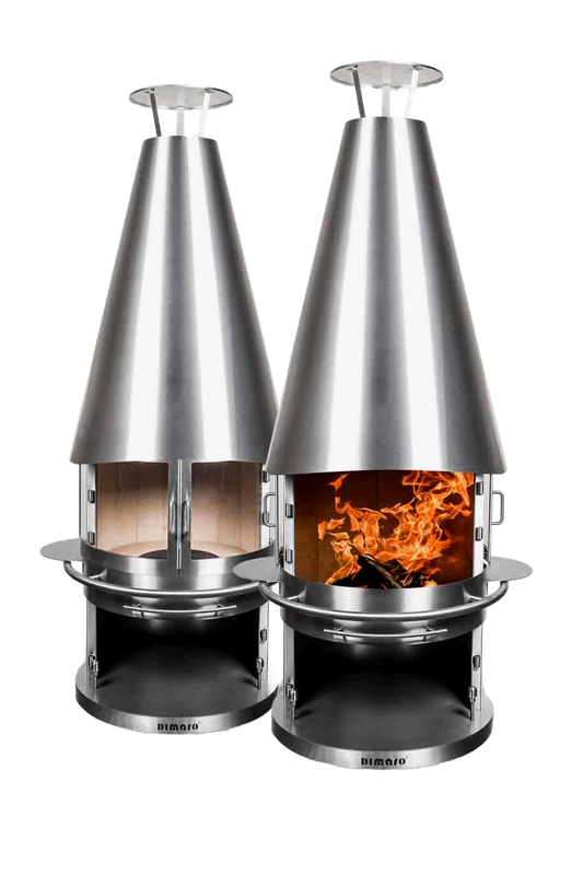 Grillinox 700 mit Glastüren und langer Haube, incl. 5 x Gratiszubehör im Wert > 1'000.- Fr: Edelstahltüren, Edelstahlgrillrost, Fettauffangschale, Wok / Steakpfanne, 2 Inox Ablagetablare