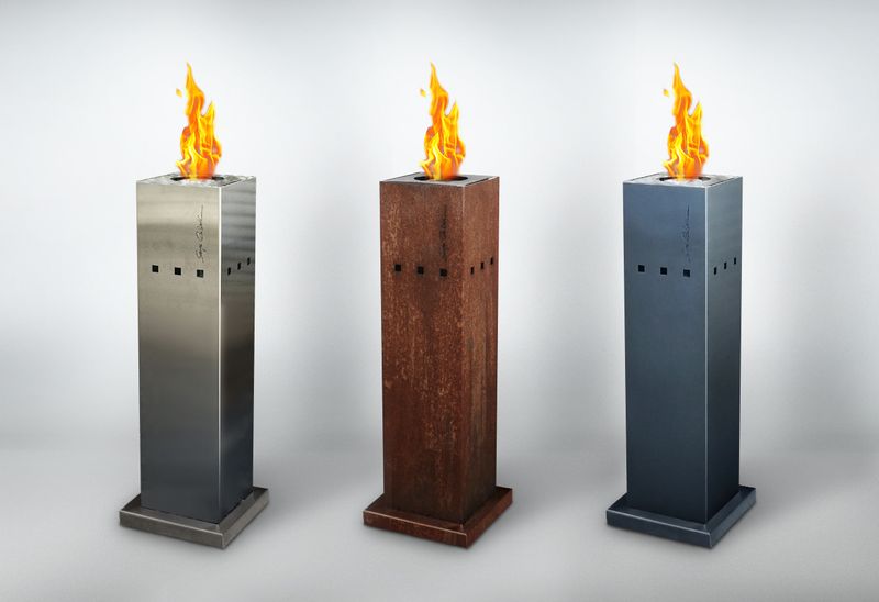 FUEGO UNO Design Gasfackel, das Highlight für Terrasse &amp; Garten