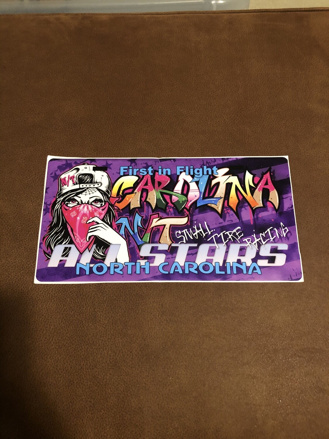 License plate decals Graffiti/purple