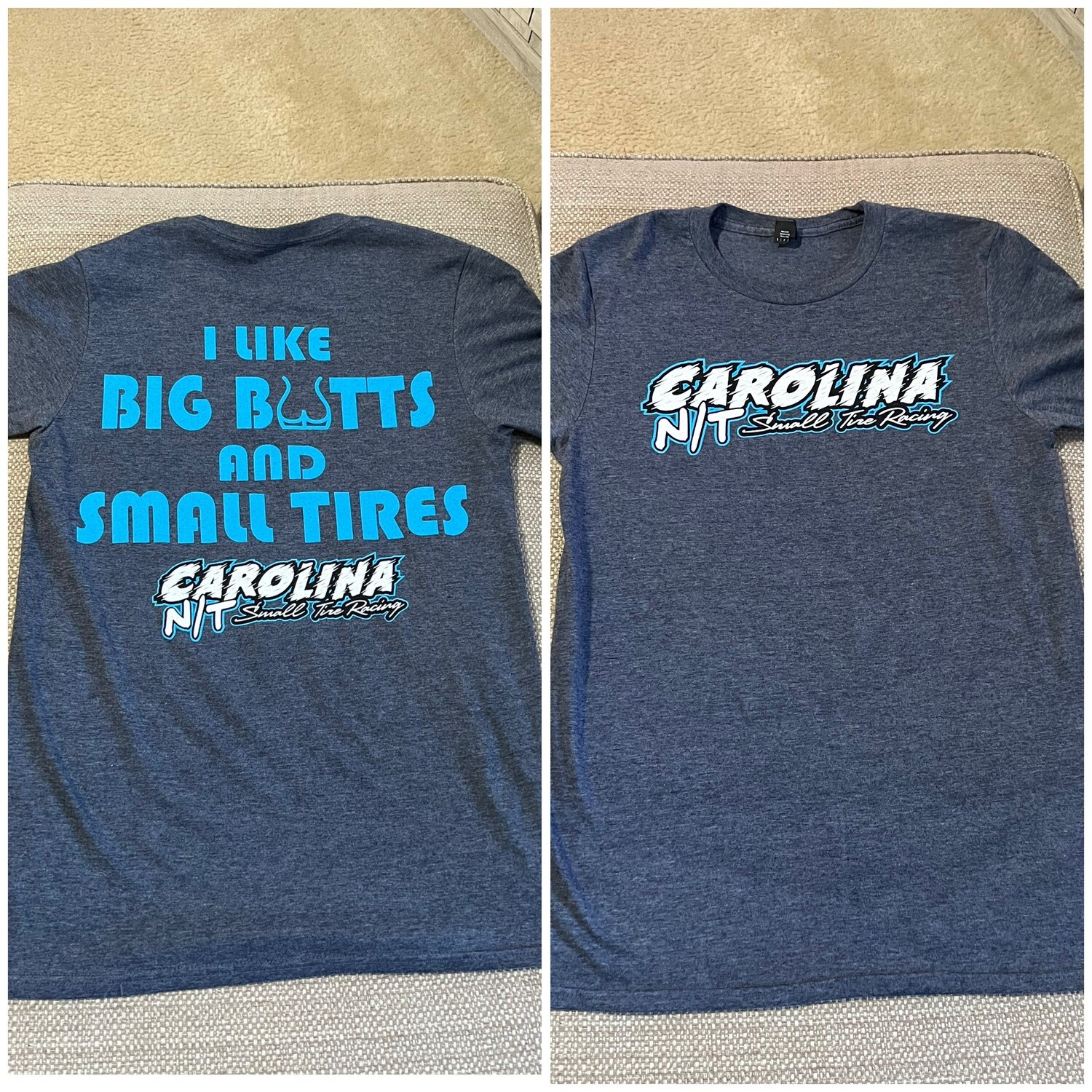 Big Butts  Heather Blue /Carolina Blue letters