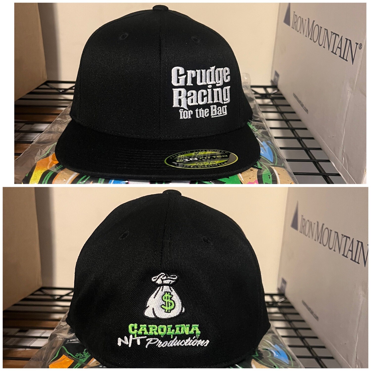 Black /Grudge Racing for The Bag Flex Fit Hat