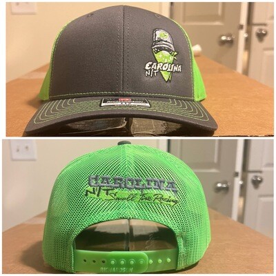 Neon Green/Grey Ball cap bandit Trucker hat