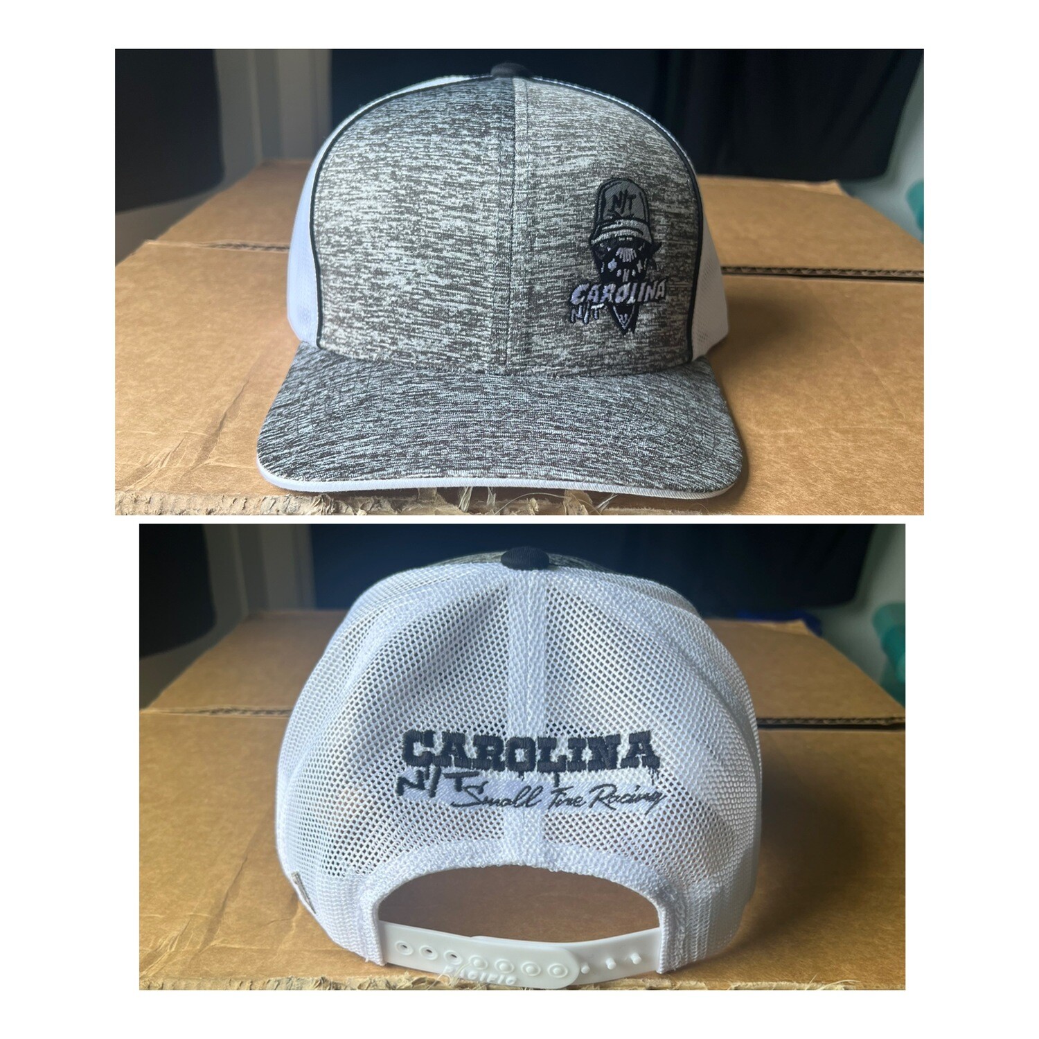 Grey/white Ball Cap Bandit logo trucker hat