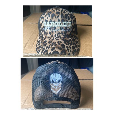 Cheetah print/Black trucker hat