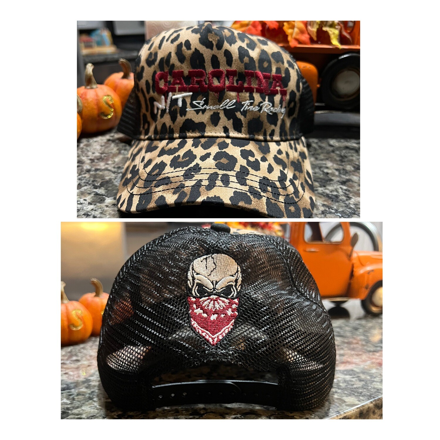 Cheetah print trucker hat Carolina NT