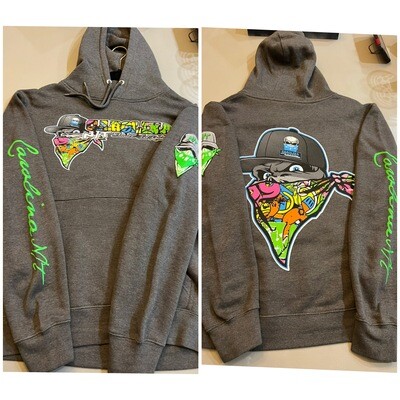 OG graffiti Grey/Green Hoodie