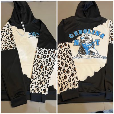 Black/White Cheetah print lady bandit hoodie