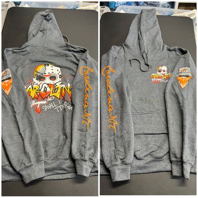 Jason Mask / Dark Heather Grey hoodie