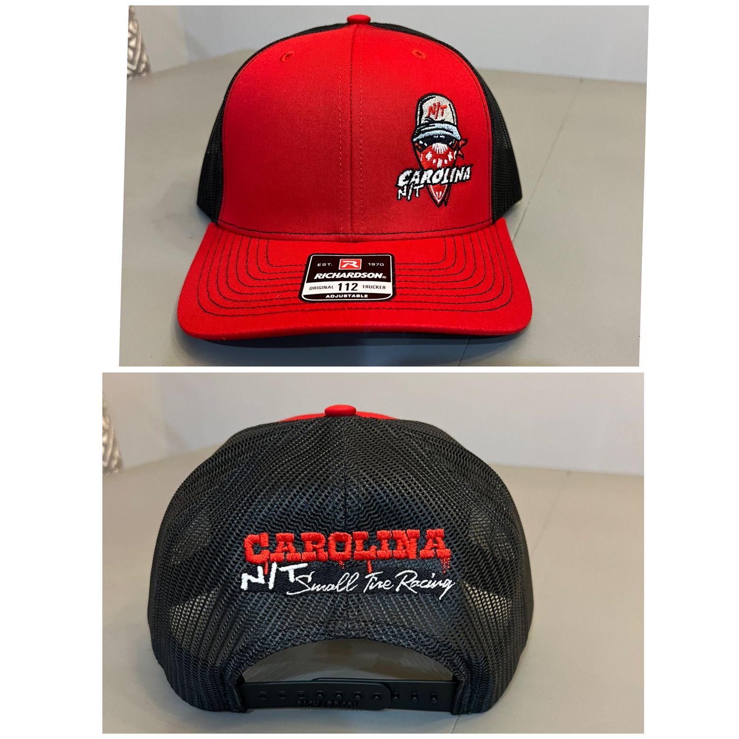 Red/Black Ball cap bandit Trucker hat
