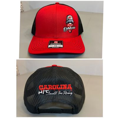 Red/Black Ball cap bandit Trucker hat