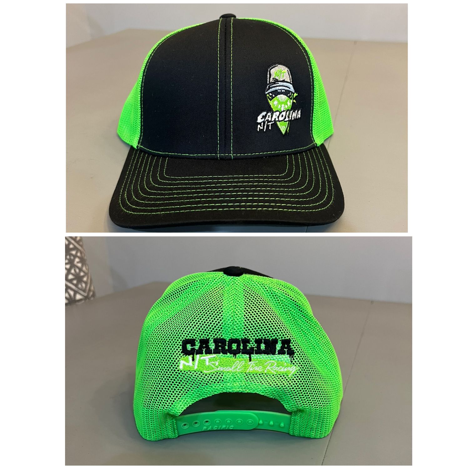 Neon Green/ Black Ball Cap Bandit Trucker hat