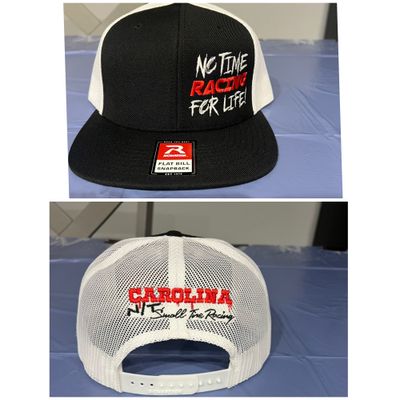 NO Time Racing for Life  Black/White /Red Trucker hat
