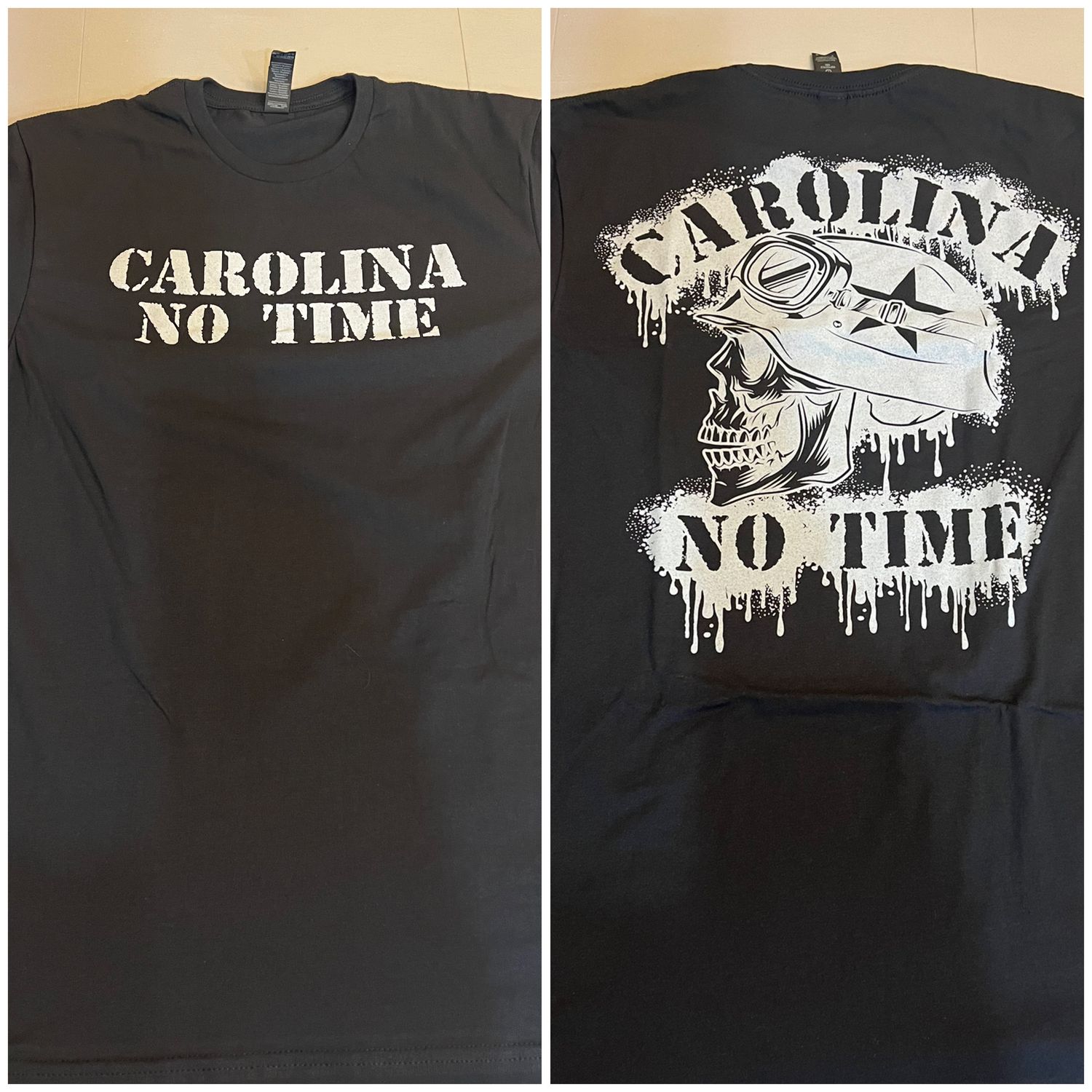 Black/Grey military skull shirt