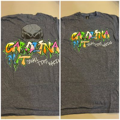 2020 Graffiti Heather Navy blue shirt