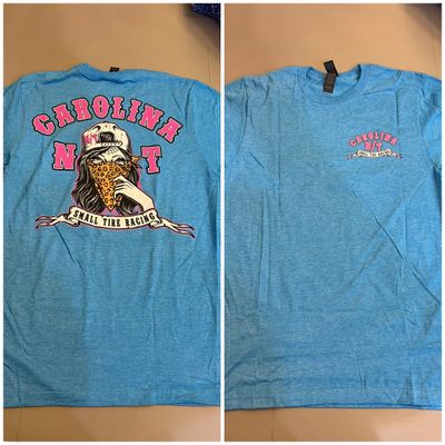Fuchsia blue / cheetah print /pink lady Bandit shirt