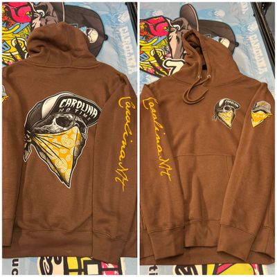 Brown /Gold Flip up Bandit hoodie