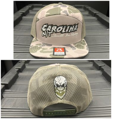 Camo 7 panel hat CNT new letters Green