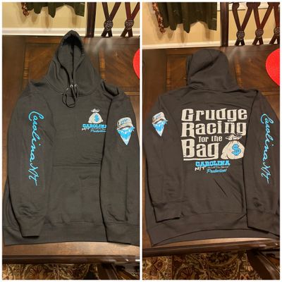 Grudge  Racing for the bag  Hoodie Carolina Blue /grey letters